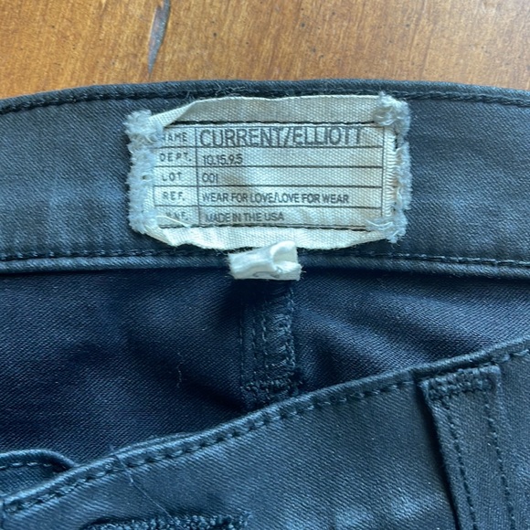 Black Current /elliott Soho Zip Stiletto Coated jean - Picture 2 of 4